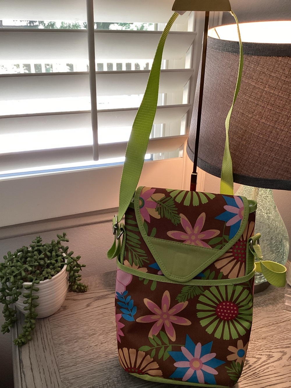 Picnic at Ascot Floral Insulated 2-Bottle Wine Tote & Lunch Bag
